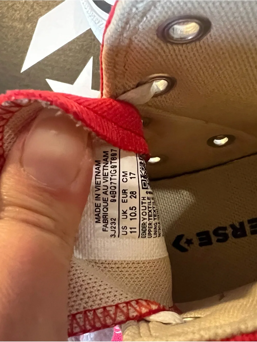 Converse Kids Red High-Top Sneakers
